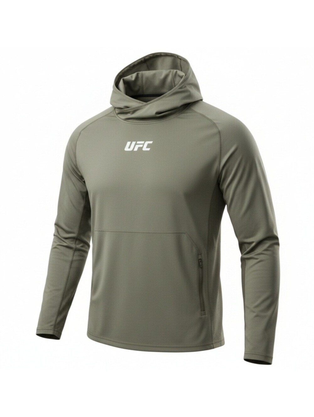 UFC Zappos Men's XL Hoodie Olive Green Performance Training Pullover RN163588